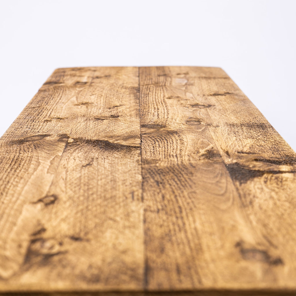Bespoke Solid Wooden Bench - Industrial Steel Hairpin Leg & Rustic Seating
