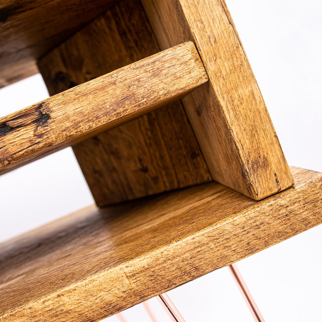 Corner TV & Display Stand - Handmade Bespoke Wooden Unit