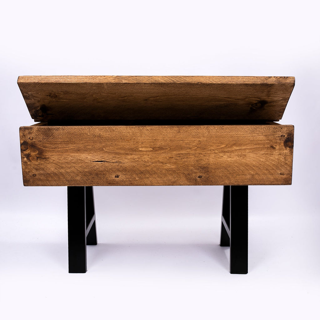 Coffee Chest Storage - Wooden Blanket Box with Storage