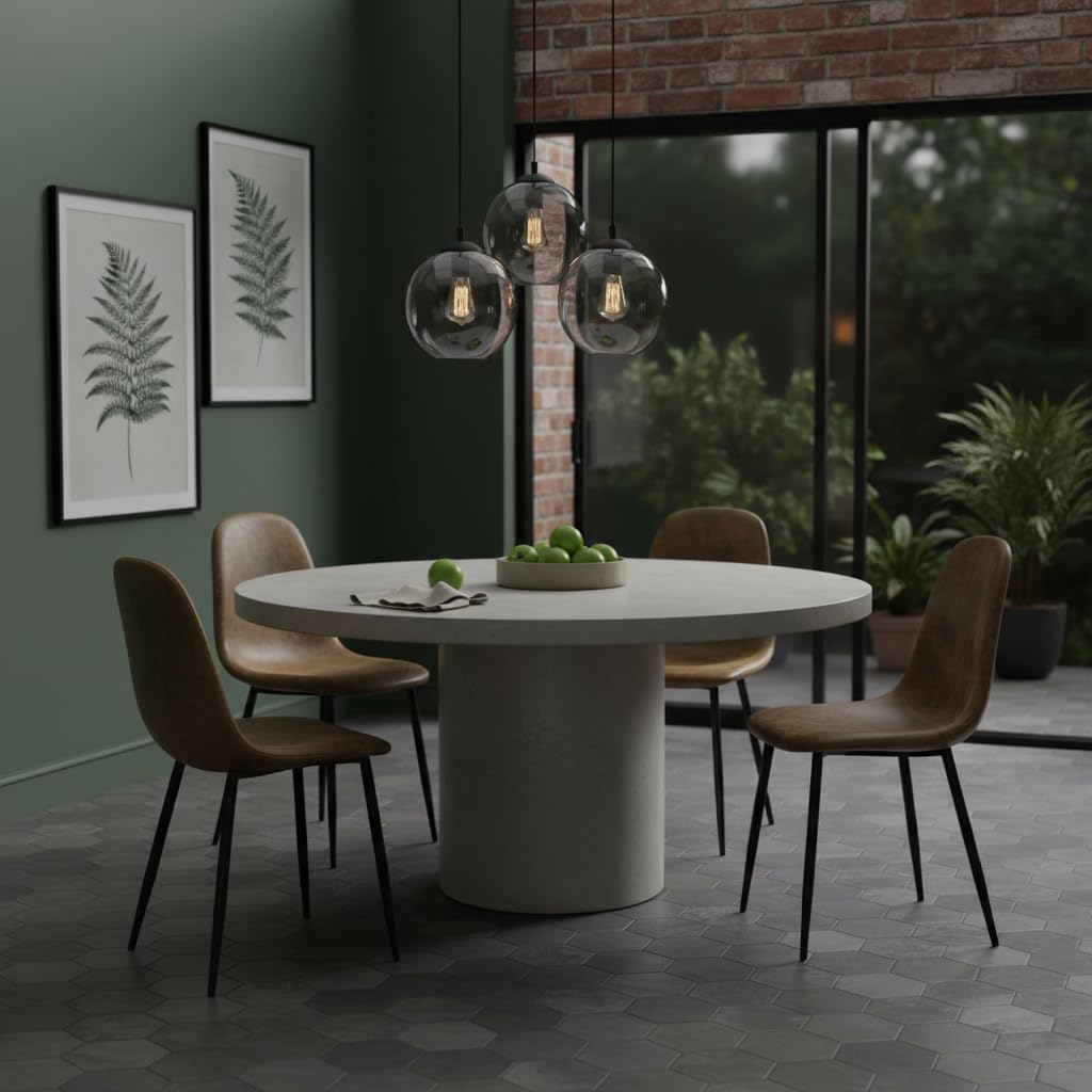 Homy Casa Set of 4 Dining Chairs Soft Chairs and Backrest Kitchen with Solid Metal Legs for Living Room Lounge Home Brown