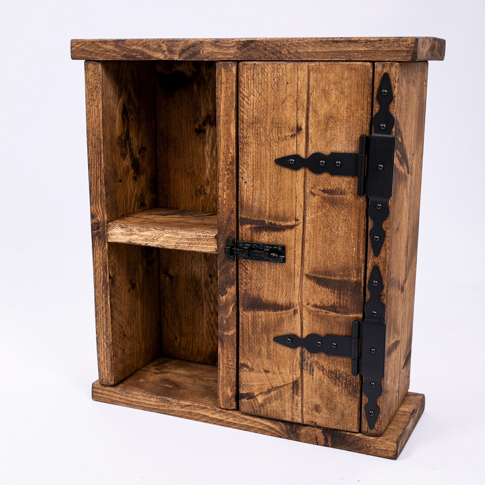 Bespoke Rustic Side Stand - Wood Cabinet Unit with Shelf