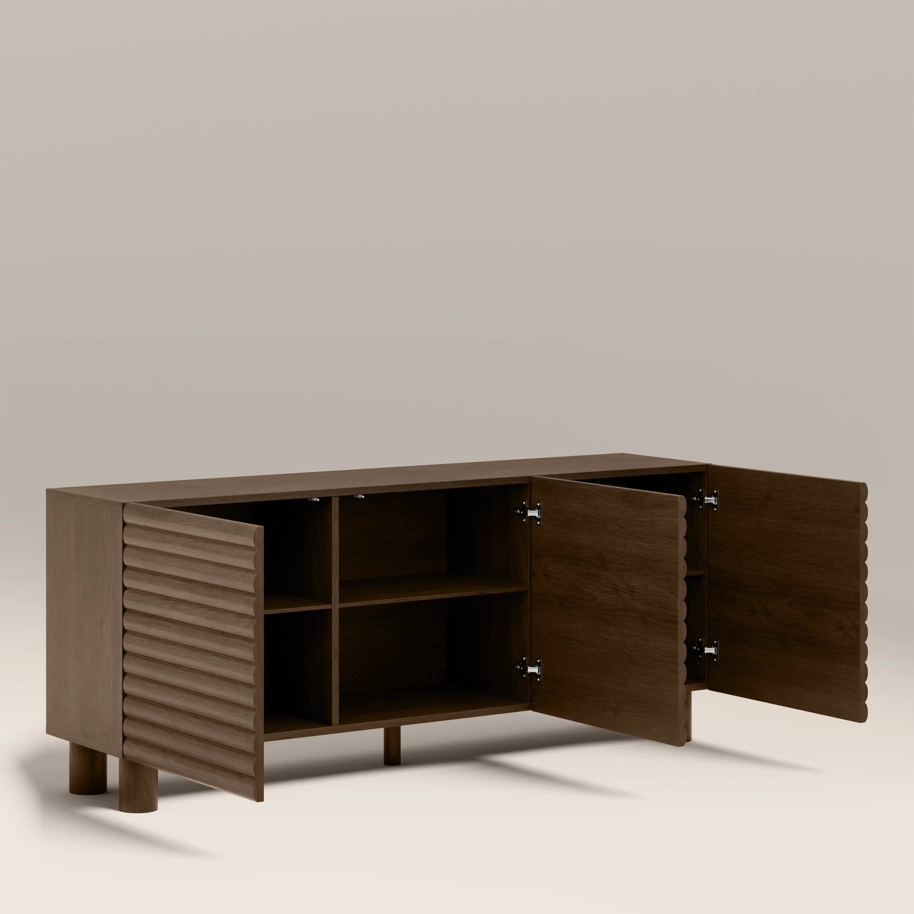 3-Door Sideboard-walnut