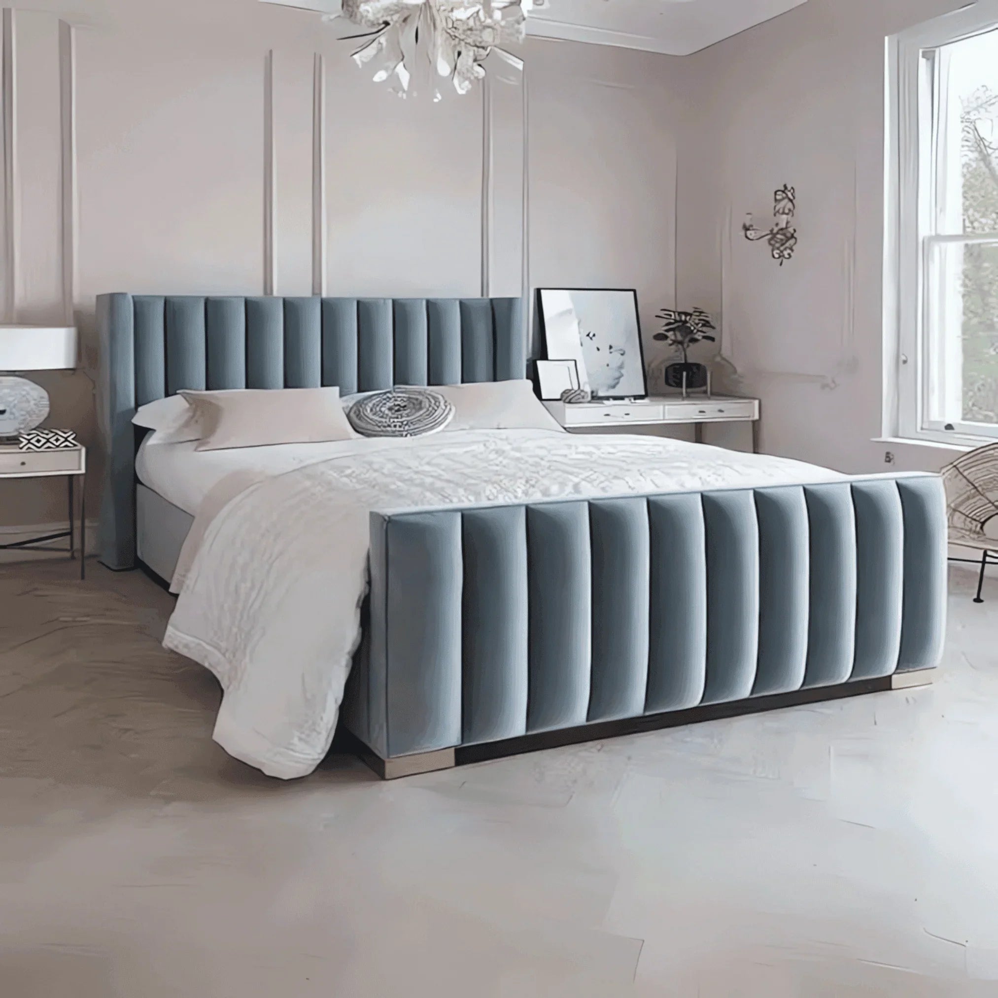 Quebec Wingback Bed Frame From UK Bespoke