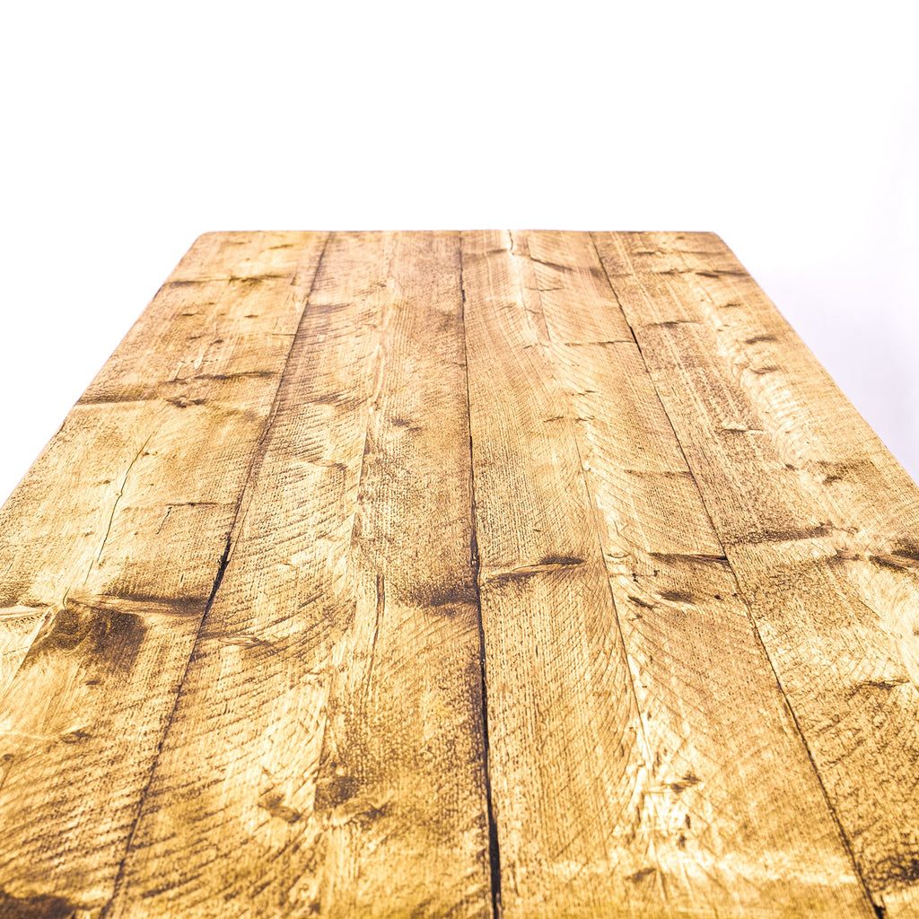 Dining Tables with Black Steel Legs - Industrial Wooden Table