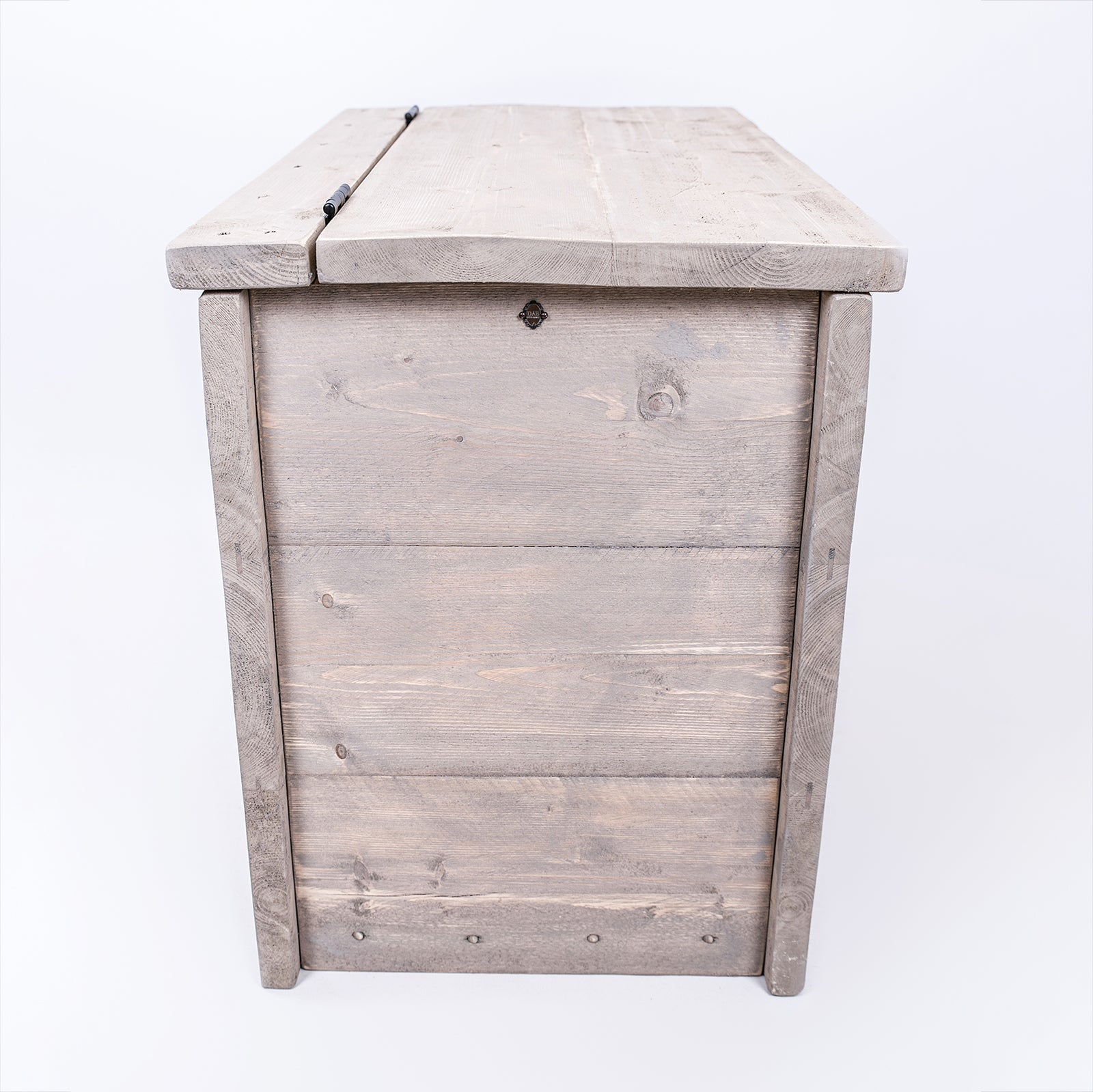 Grey Rustic Storage Chest – Vintage Toy & Blanket Box | DAB Chic Decor