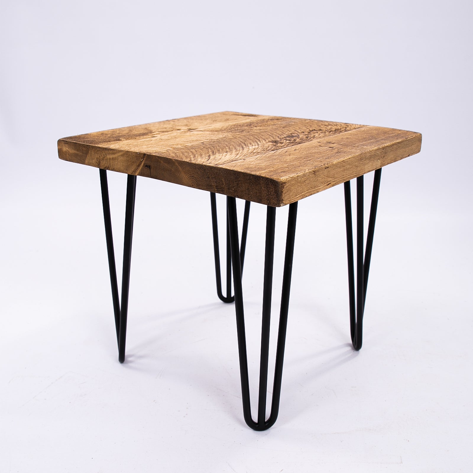 Hairpin Wooden Stool - Industrial Handmade Table Seat