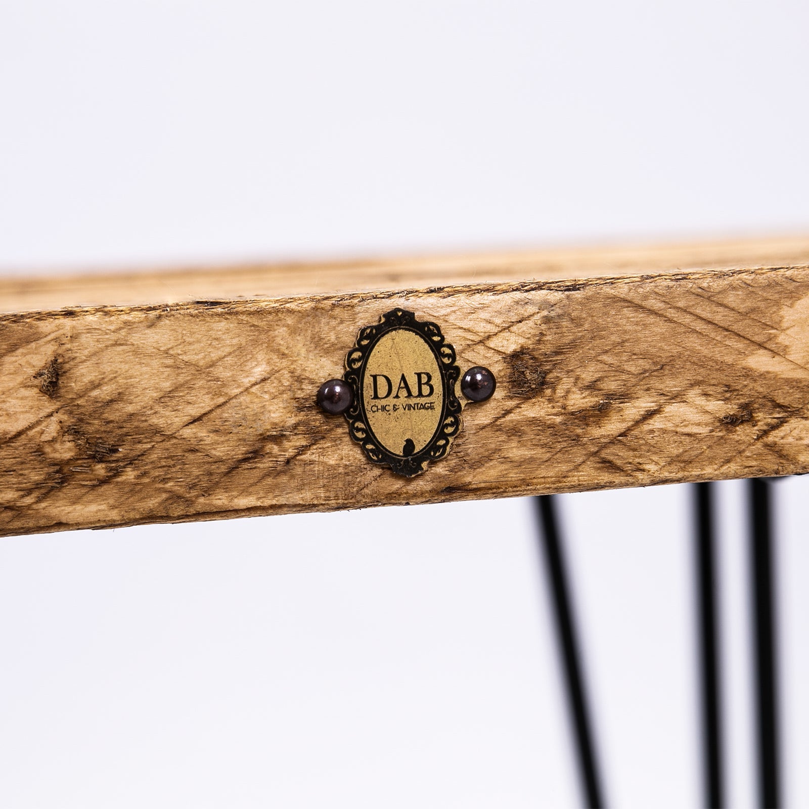 Hairpin Wooden Stool - Industrial Handmade Table Seat
