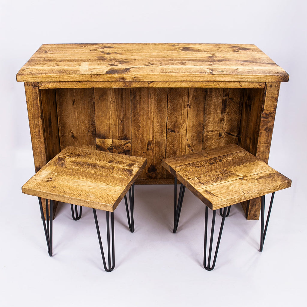 Horsham Breakfast Bar & Stools - Wooden Kitchen Island