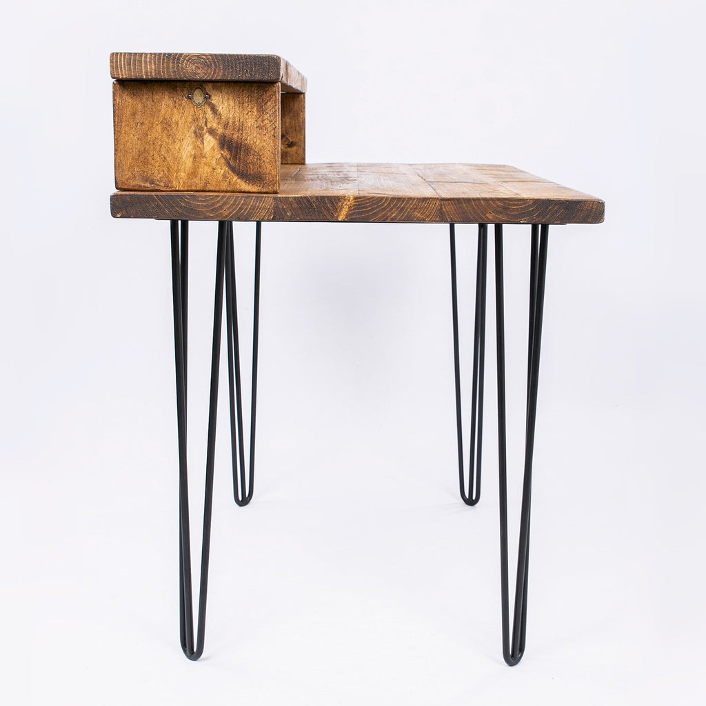 Industrial Hairpin Desk - Handmade Wood & Steel Table for Home Office