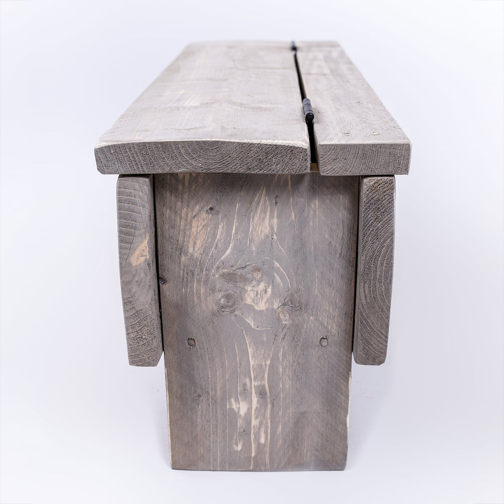 Blanket Box Seat - Traditional Wooden Storage Bench in Modern Greys