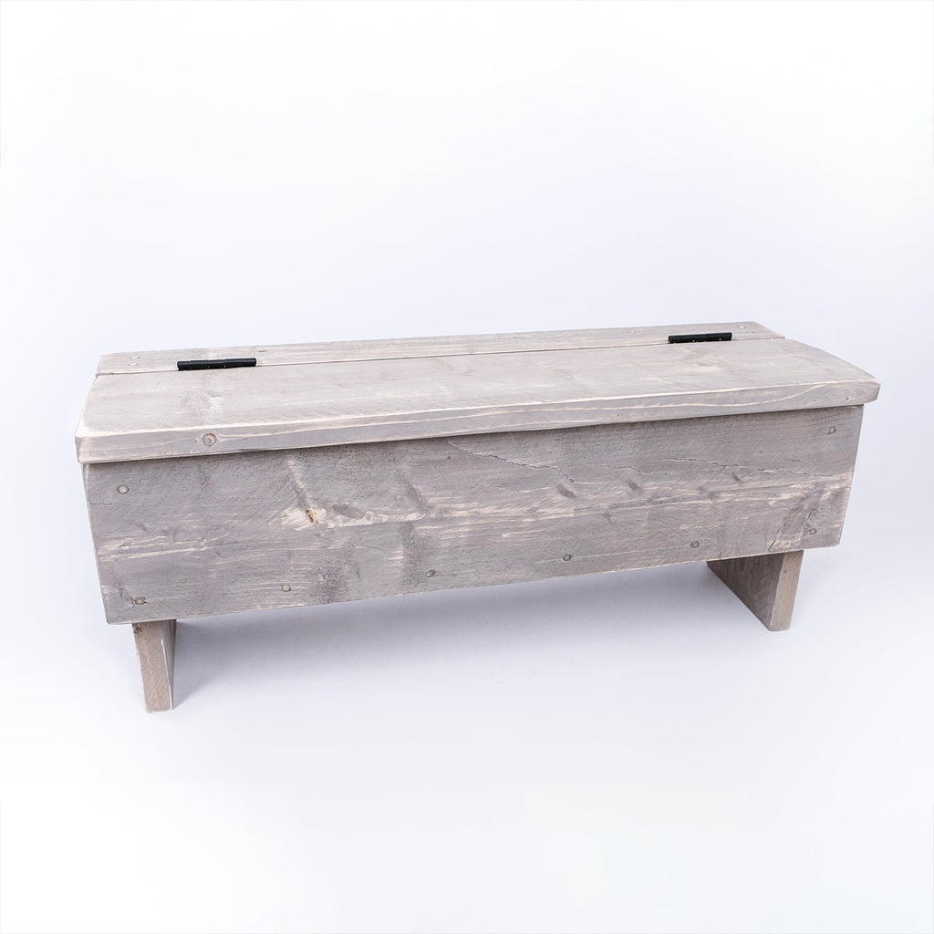 Blanket Box Seat - Traditional Wooden Storage Bench in Modern Greys