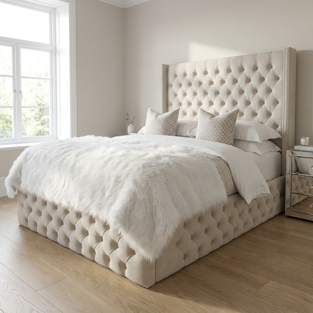 The Bella Wingback Bed 'UK Fully Upholstered'