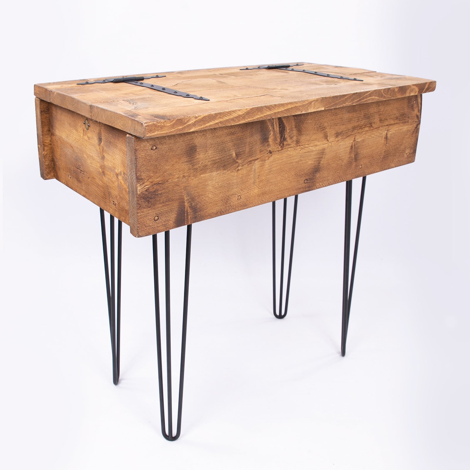 Hairpin Storage Chest - Wooden Blanket Box Trunk
