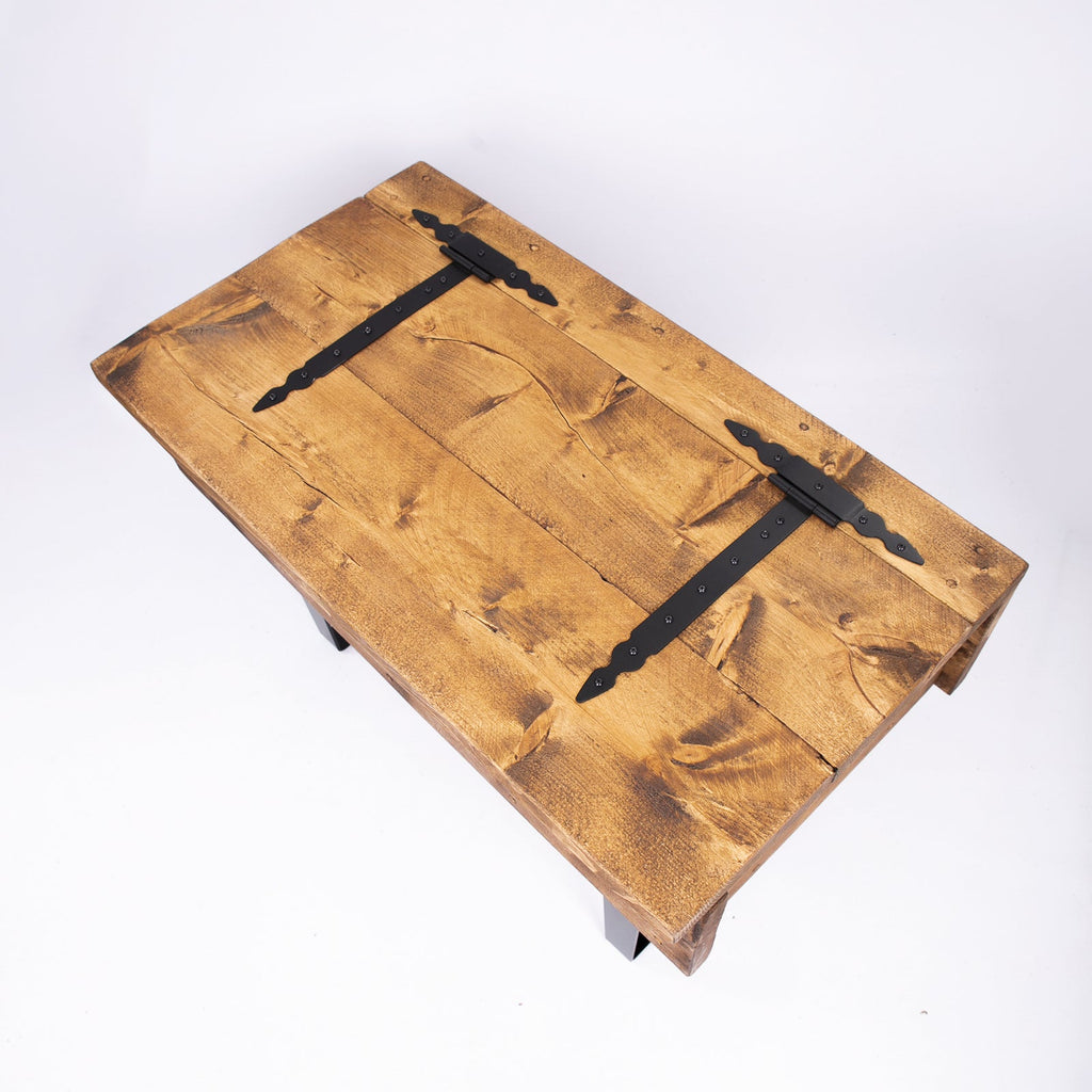 Hairpin Storage Chest - Wooden Blanket Box Trunk