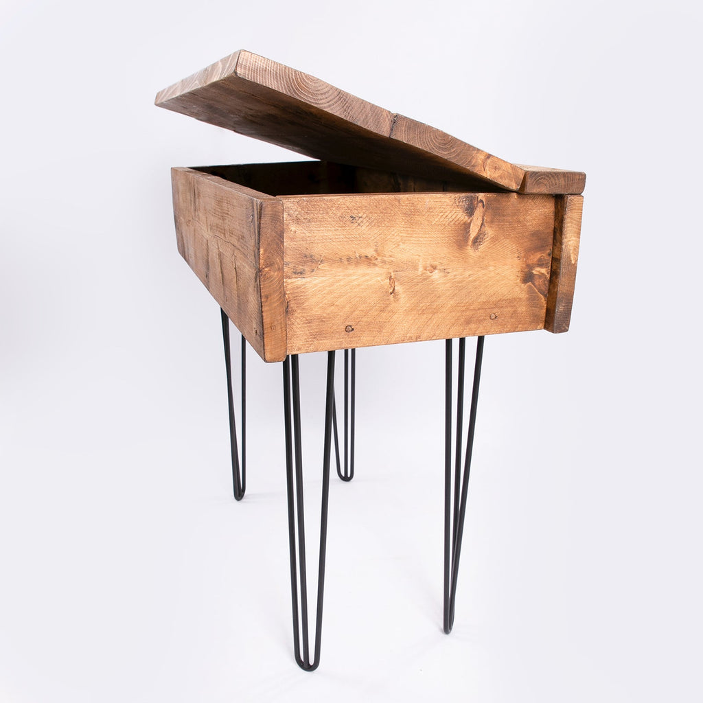 Hairpin Storage Chest - Wooden Blanket Box Trunk