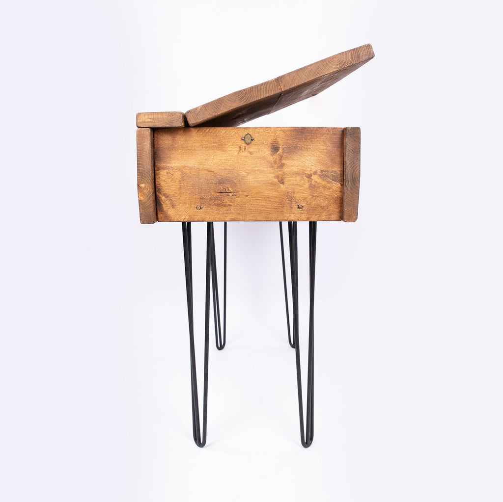 Hairpin Storage Chest - Wooden Blanket Box Trunk
