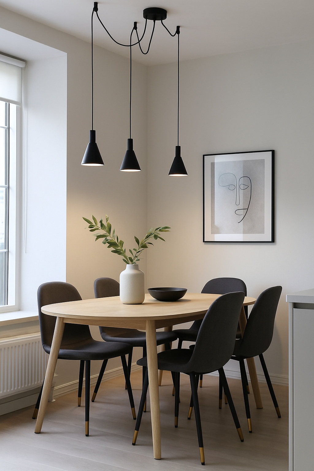 E27 Round Pendants - 63122B - 3x10W E27 pendant.