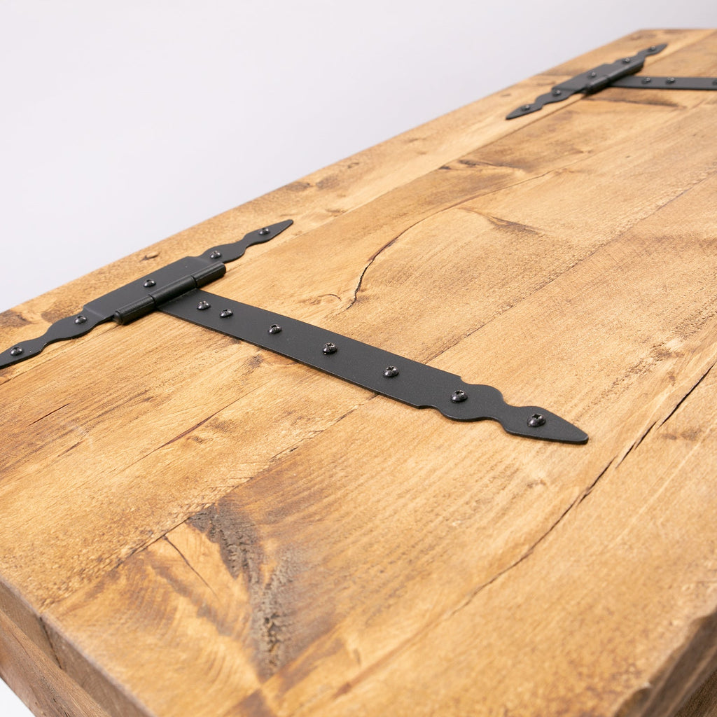 Hairpin Storage Chest - Wooden Blanket Box Trunk
