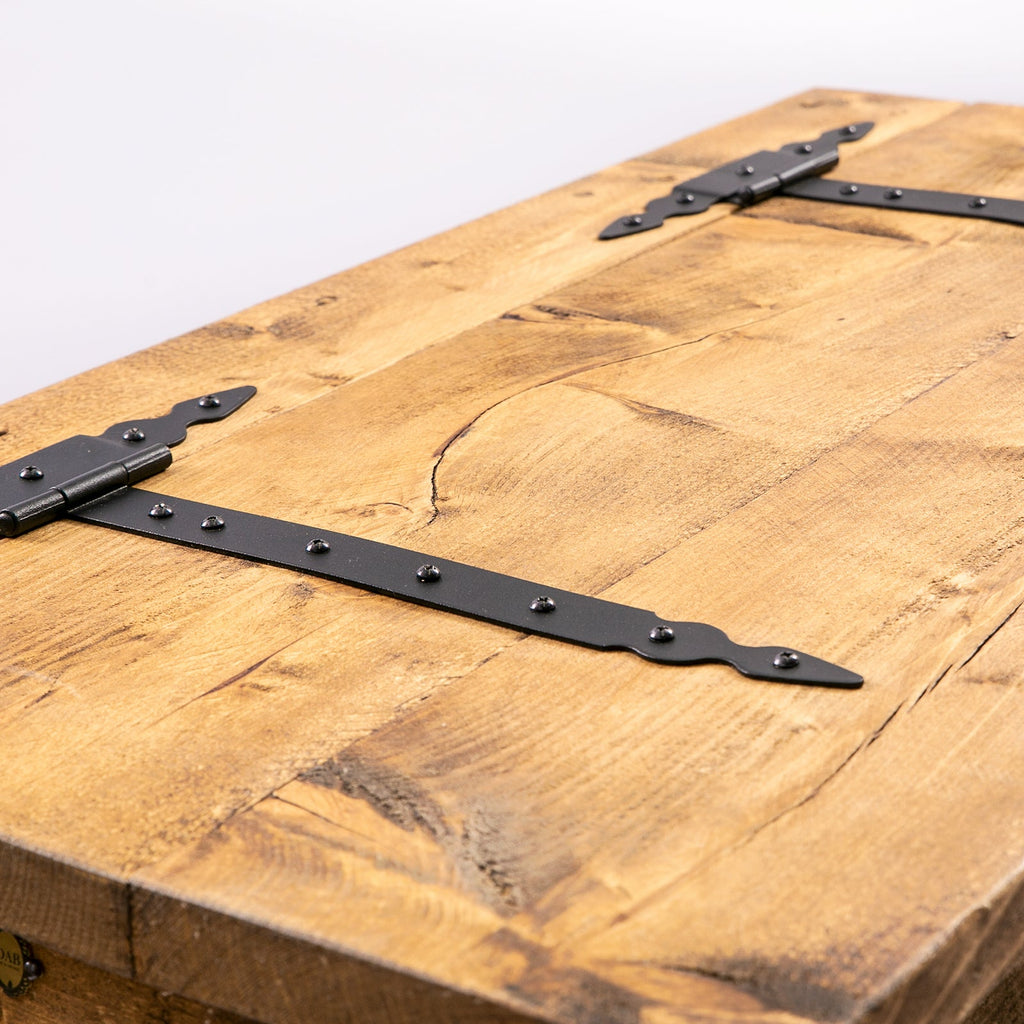 Hairpin Storage Chest - Wooden Blanket Box Trunk
