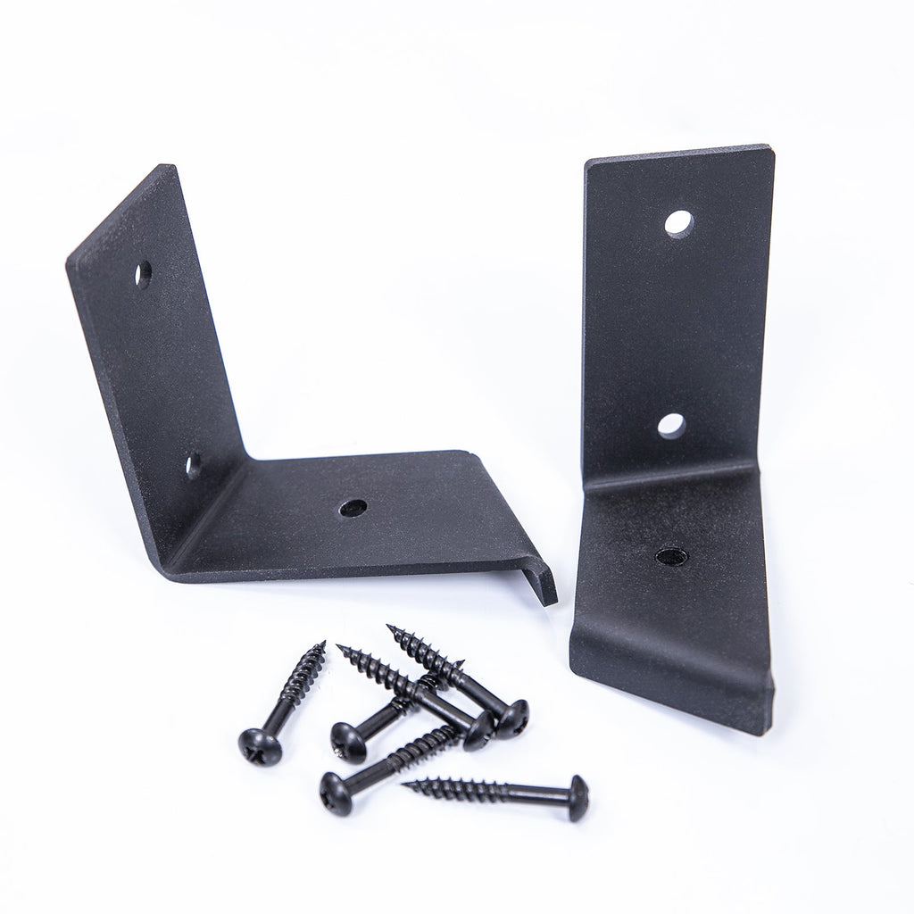 Brackets for Corner Shelves - Black Metal Corner Shelf Brackets