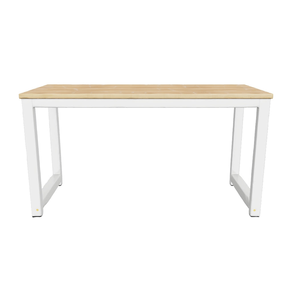 Millhouse Computer Desk for Home Office, Study, Gaming, and Workstation, PC & Laptop Table, Beech-White