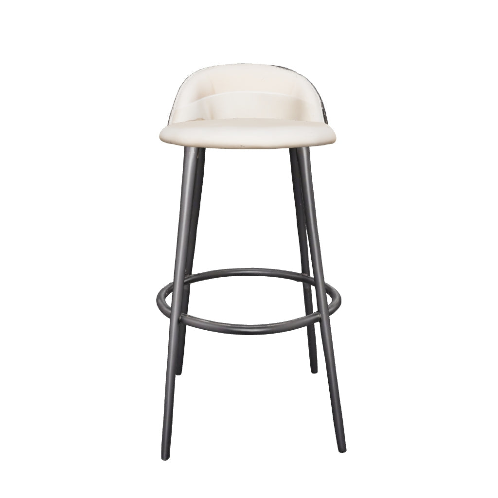 Champagne Velvet Upholstered Bar Stools
