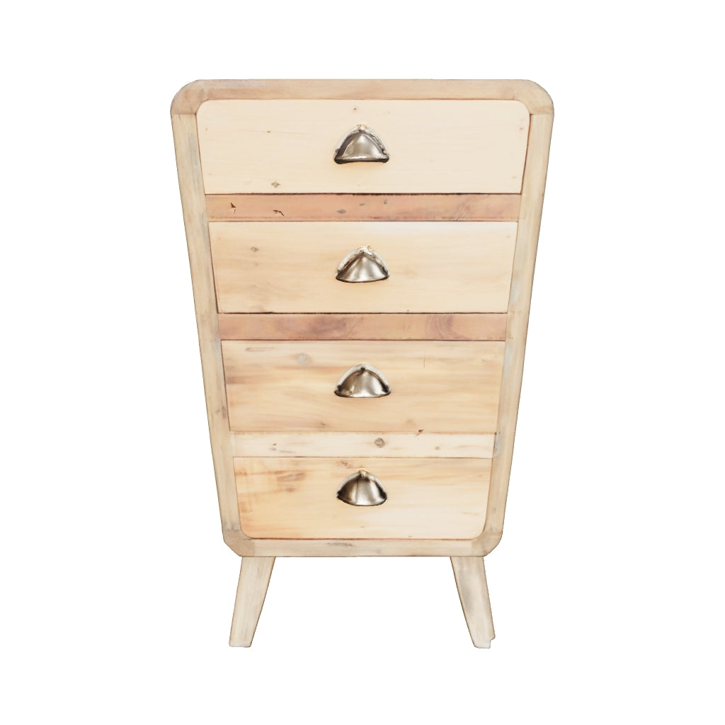 Recycled Teak Wood 4 Draws Storage  52x43x77cm