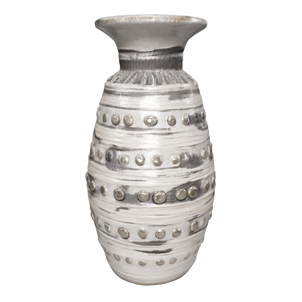 Classic Shaped Dry Flowers Vase - Cream