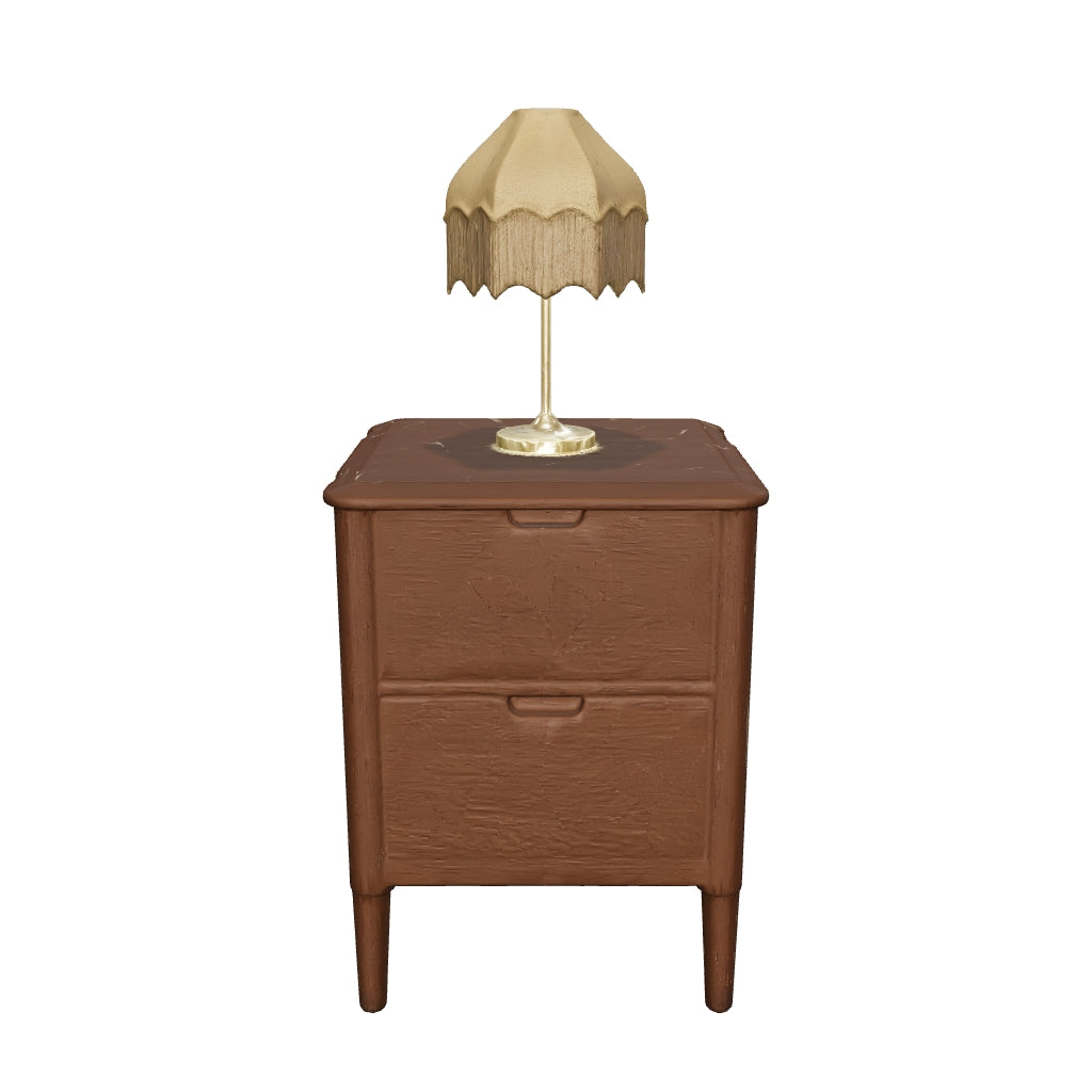 Norway Dark Walnut Wooden Bedside Table